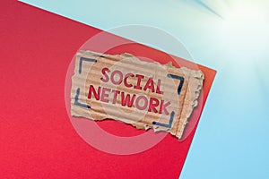 Inspiration showing sign Social Network. Business idea a framework of individual linked by interan individualal photo