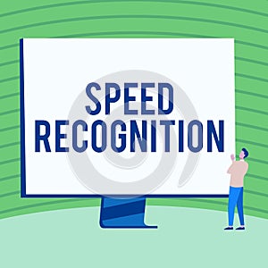 Inspiration showing sign Speed Recognition. Business showcase technology used to detect and recognize over speeding car