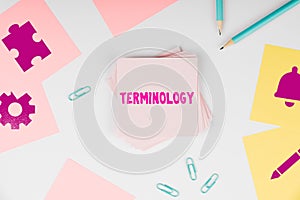 Inspiration showing sign Terminology. Business idea Terms used with particular technical application in studies