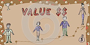 Inspiration showing sign Value Dolar. Conceptual photo the worth of the process id of the currently running process