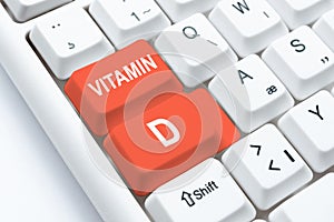 Inspiration showing sign Vitamin D. Business showcase Nutrient responsible for increasing intestinal absorption Abstract