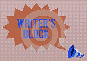 Inspiration showing sign Writer S Block. Business idea Condition of being unable to think of what to write Illustration