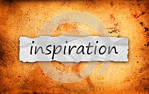 Inspiration title on piece of paper