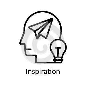Inspiration vector outline Icon Design illustration. Human Mentality Symbol on White background EPS 10 File