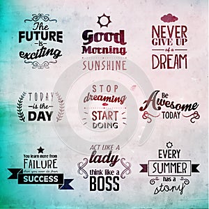 Inspirational and encouraging quote vector design