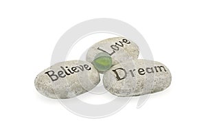 Inspirational messages in Stone