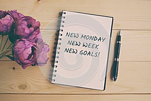 New Monday, New week, new goals quote