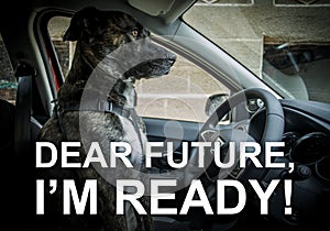 Inspirational motivational quote Dear future, iâ€™m ready.
