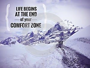 Inspirational quote about comfort zone