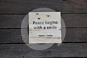 Inspirational quote from Mother Teresa photo