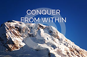 Inspirational quotes - Conquer from within