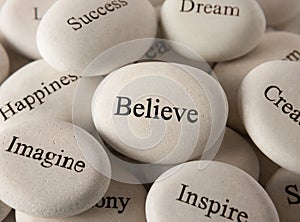 Inspirational stones - Believe