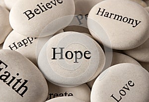 Inspirational stones - Hope