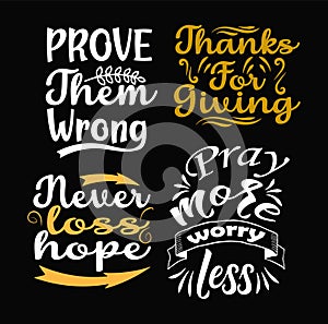 Inspirational typography t shirt designs and themes templates photo
