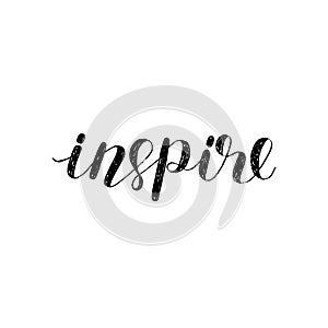 Inspire. Brush lettering.