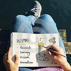 Inspire Education Learn Diagram Concept