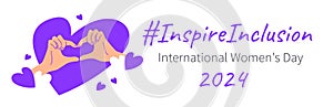 Inspire inclusion International Women\'s Day 2024 banner