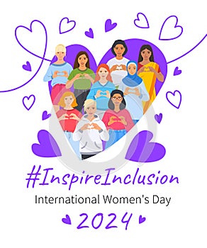 Inspire inclusion pose International Women\'s Day 2024