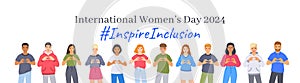 Inspire inclusion pose International Women\'s Day