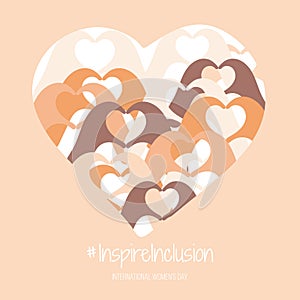 Inspire inclusion social campaign. International Women's Day. photo