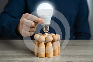 Inspire the team to work successfully. Leader accumulates ideas and experience to make a solution.