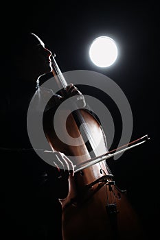 Inspired musician cellist fine art