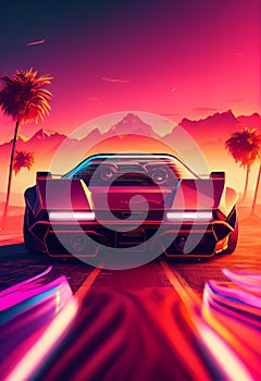 Inspired by Outrun photo