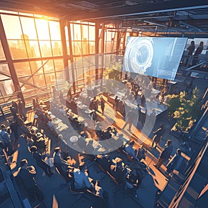 Inspiring Conference Venue in a Sunlit Atrium photo