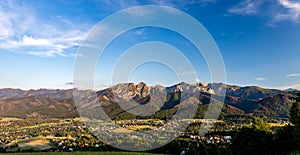 Inspiring Mountains Landscape Panorama, beautiful summer day in photo