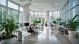 Inspiring office interior design Modern style Generative AI AIG 31.
