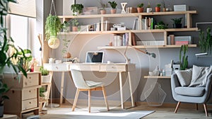 Inspiring office interior design Scandinavian style Generative AI AIG 31.