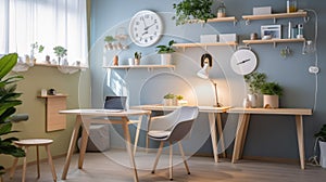 Inspiring office interior design Scandinavian style Generative AI AIG 31.