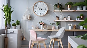 Inspiring office interior design Scandinavian style Generative AI AIG 31.