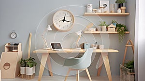 Inspiring office interior design Scandinavian style Generative AI AIG 31.