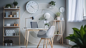 Inspiring office interior design Scandinavian style Generative AI AIG 31.