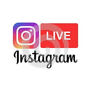 instagram live icon vector