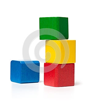 Instable Toy Block Tower photo