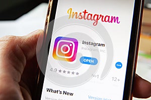 Instagram app on IPhone