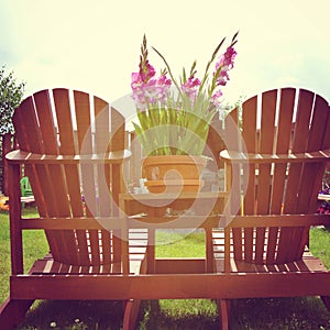 Instagram of deck chairs in the summer sunlight