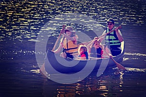 Instagram Family Canoeing at Lake