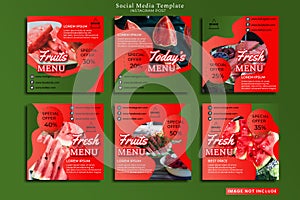 Instagram food post social media templates photo