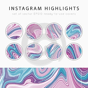 Instagram Highlight covers vector