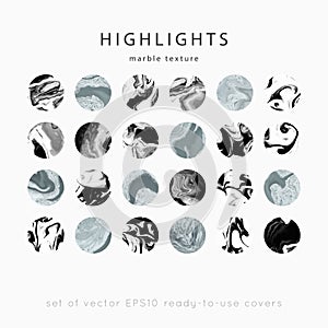 Instagram Highlight covers vector photo