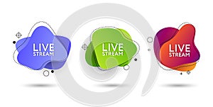 Instagram Live video stream icon, Modern online streaming banner