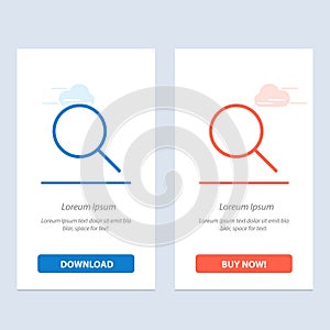 Instagram, Search, Sets  Blue and Red Download and Buy Now web Widget Card Template