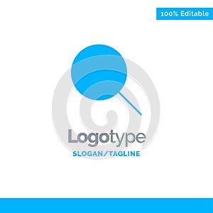 Instagram, Search, Sets Blue Solid Logo Template. Place for Tagline