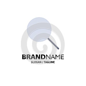 Instagram, Search, Sets Business Logo Template. Flat Color