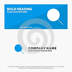 Instagram, Search, Sets SOlid Icon Website Banner and Business Logo Template