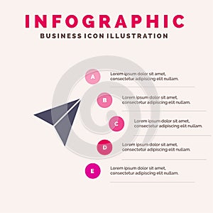 Instagram, Sets, Share Solid Icon Infographics 5 Steps Presentation Background