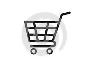 Shopping cart icon isolated on white background. Add to cart icon. Flat design. Vector